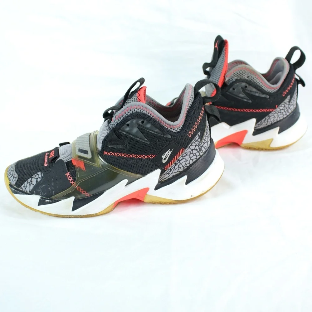 Nike Jordan Black Orange Gray and White Why Not Zer0.3 Youth Size 5.5